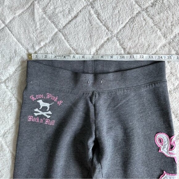 Victoria's Secret PINK | Vintage Grey and Pink Skull Joggers | Size Extra Small - Picture 9 of 12